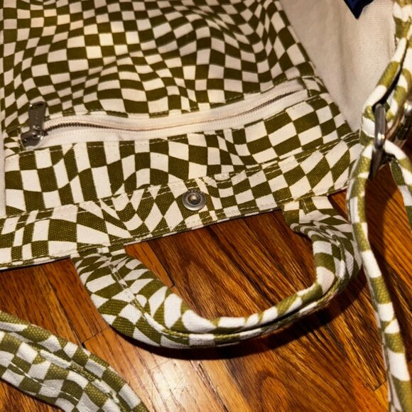 Baggu Duck Bag in Moss Trippy Checker NWOT - Picture 6 of 8